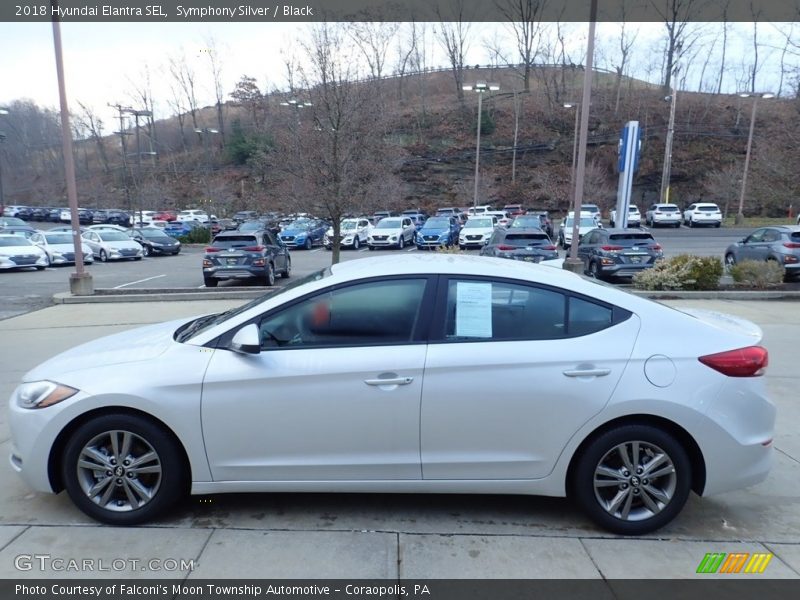 Symphony Silver / Black 2018 Hyundai Elantra SEL