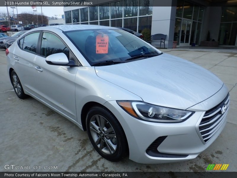 Symphony Silver / Black 2018 Hyundai Elantra SEL