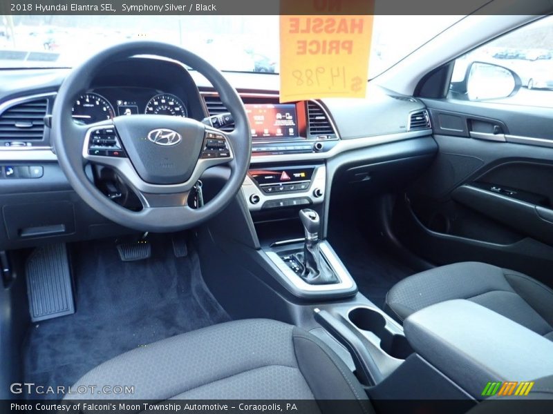 Symphony Silver / Black 2018 Hyundai Elantra SEL