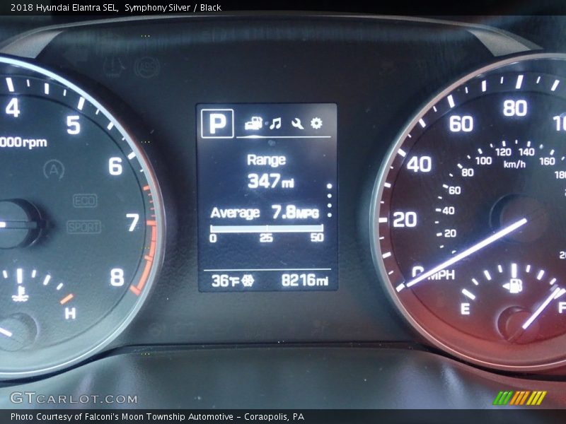 Symphony Silver / Black 2018 Hyundai Elantra SEL