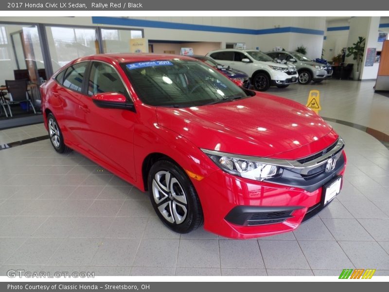 Rallye Red / Black 2017 Honda Civic LX Sedan