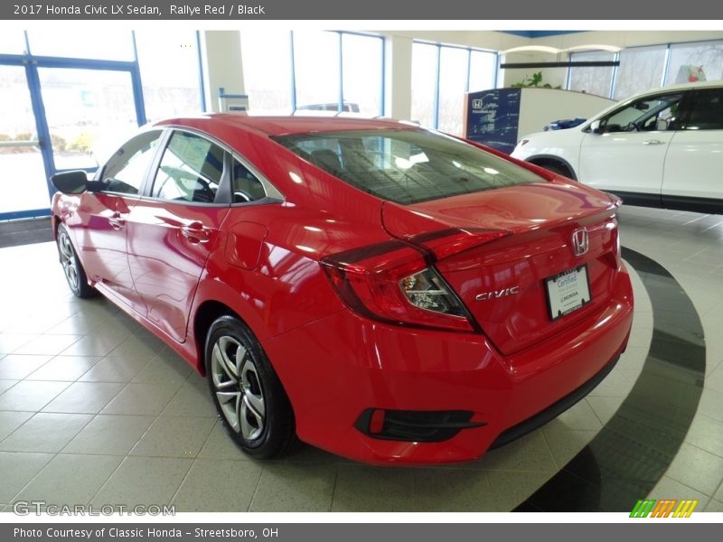 Rallye Red / Black 2017 Honda Civic LX Sedan