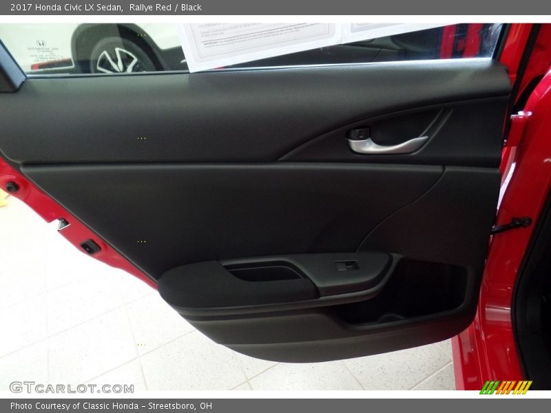 Rallye Red / Black 2017 Honda Civic LX Sedan