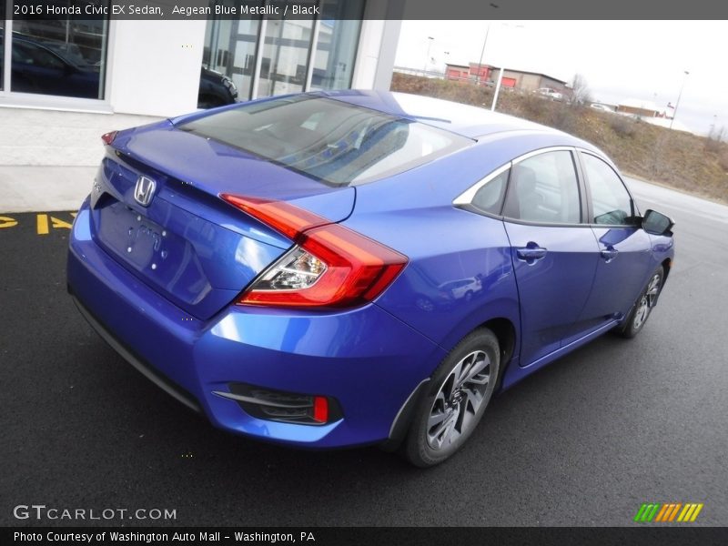 Aegean Blue Metallic / Black 2016 Honda Civic EX Sedan