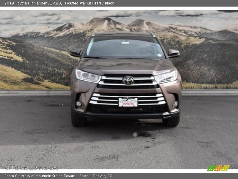 Toasted Walnut Pearl / Black 2019 Toyota Highlander SE AWD