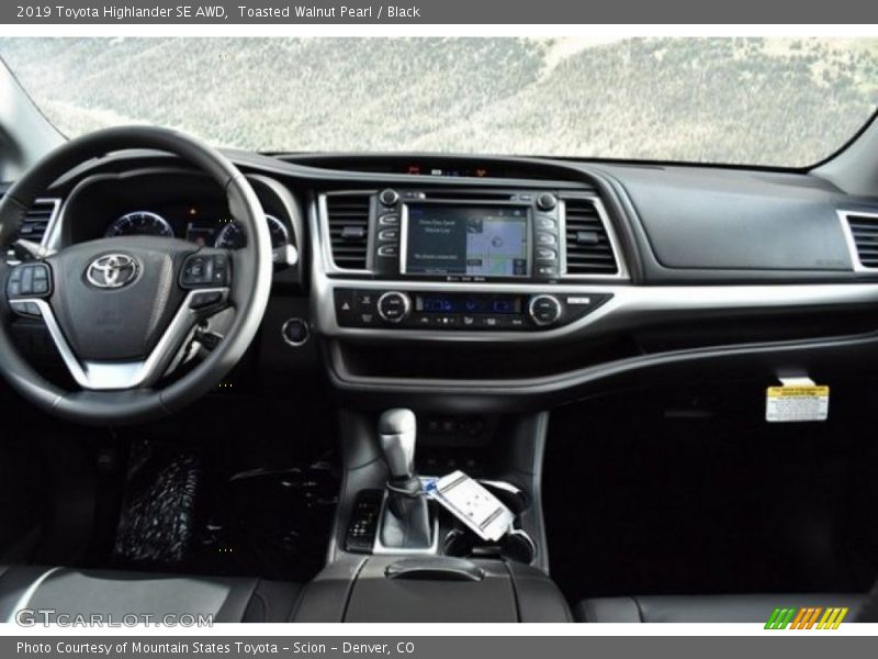 Toasted Walnut Pearl / Black 2019 Toyota Highlander SE AWD