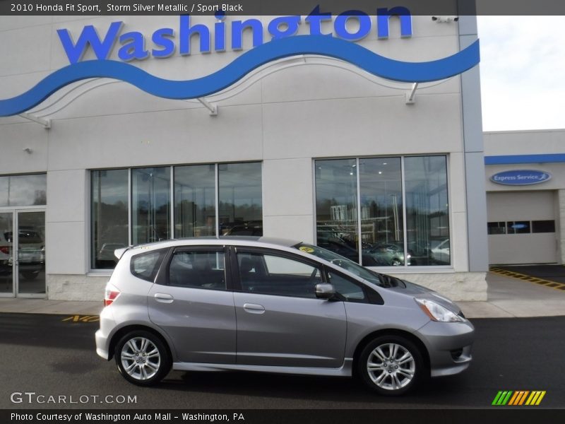 Storm Silver Metallic / Sport Black 2010 Honda Fit Sport