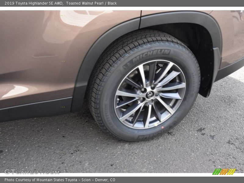Toasted Walnut Pearl / Black 2019 Toyota Highlander SE AWD