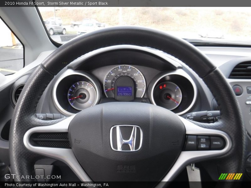 Storm Silver Metallic / Sport Black 2010 Honda Fit Sport