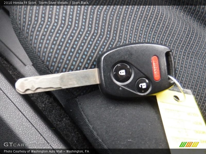 Storm Silver Metallic / Sport Black 2010 Honda Fit Sport