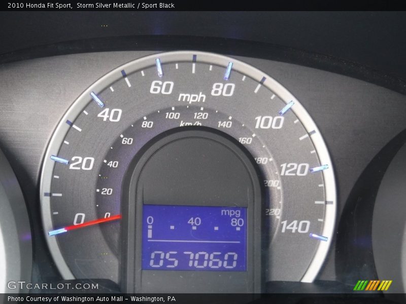 Storm Silver Metallic / Sport Black 2010 Honda Fit Sport