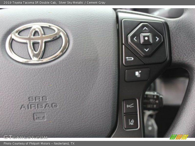Silver Sky Metallic / Cement Gray 2019 Toyota Tacoma SR Double Cab