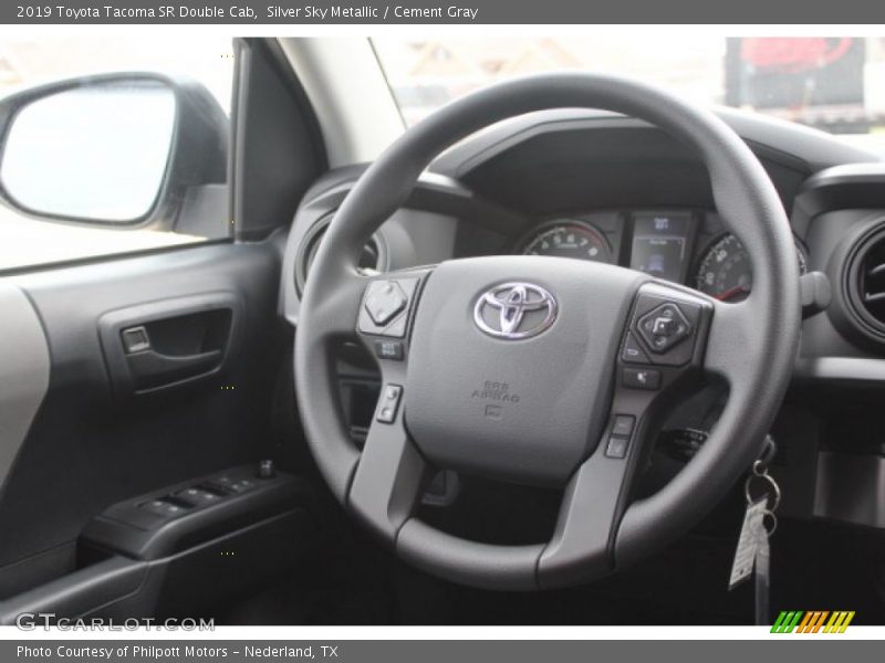 Silver Sky Metallic / Cement Gray 2019 Toyota Tacoma SR Double Cab