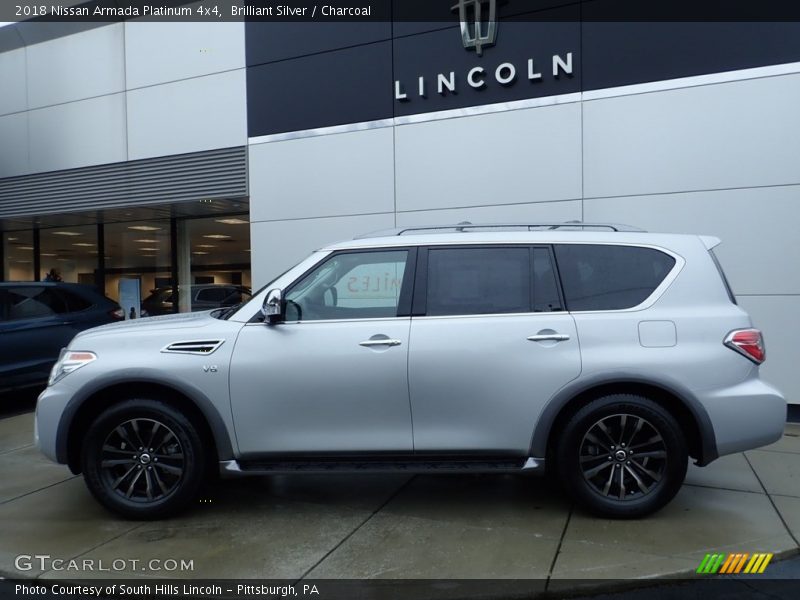 Brilliant Silver / Charcoal 2018 Nissan Armada Platinum 4x4