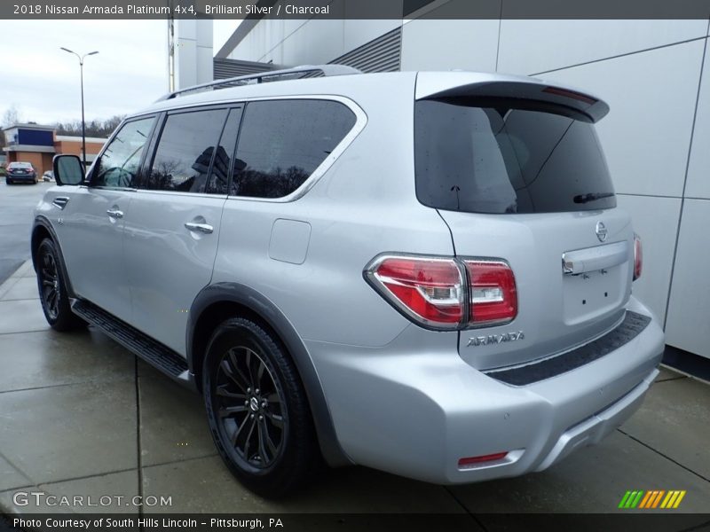 Brilliant Silver / Charcoal 2018 Nissan Armada Platinum 4x4