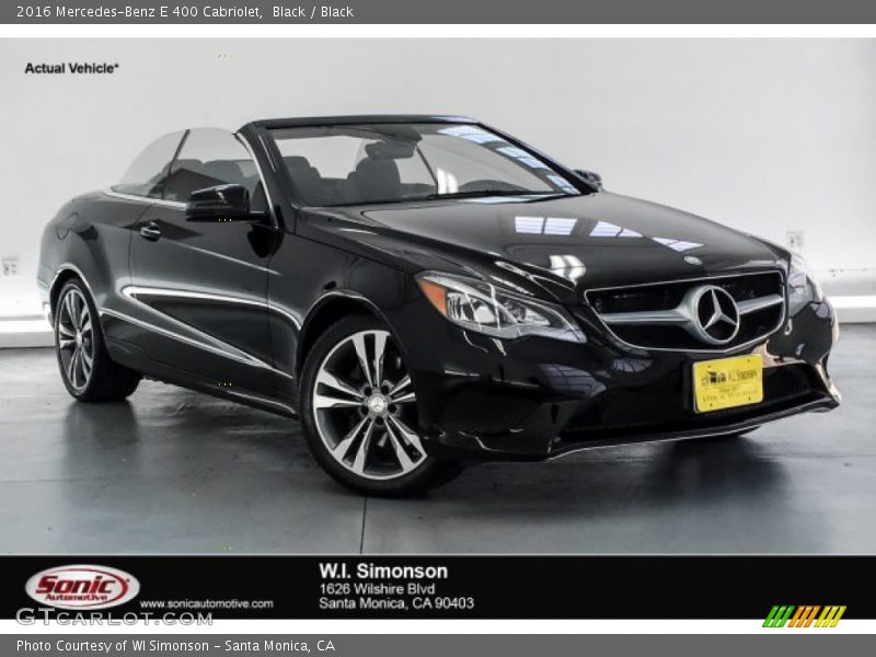 Black / Black 2016 Mercedes-Benz E 400 Cabriolet