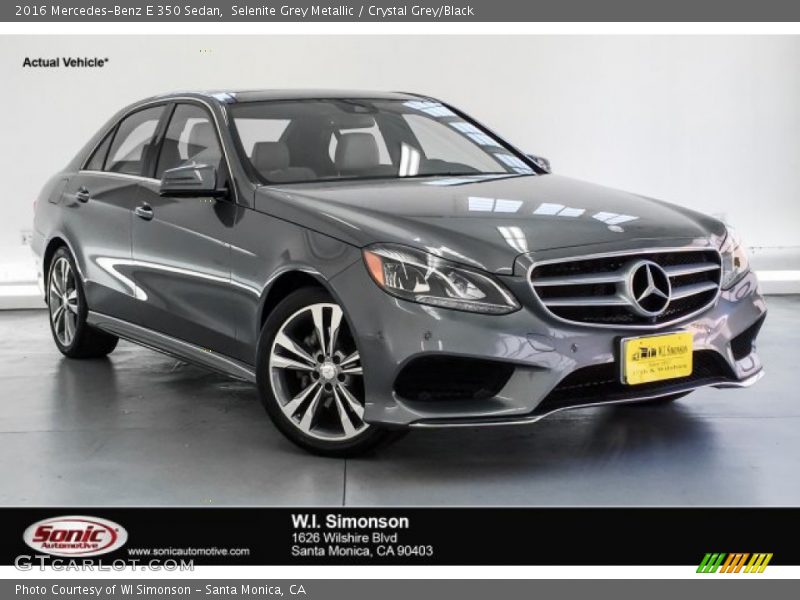 Selenite Grey Metallic / Crystal Grey/Black 2016 Mercedes-Benz E 350 Sedan