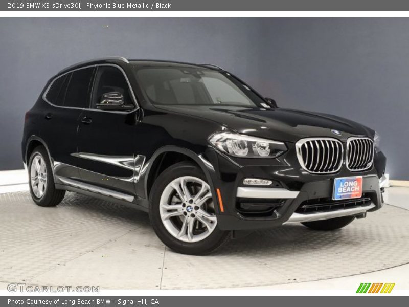 Phytonic Blue Metallic / Black 2019 BMW X3 sDrive30i