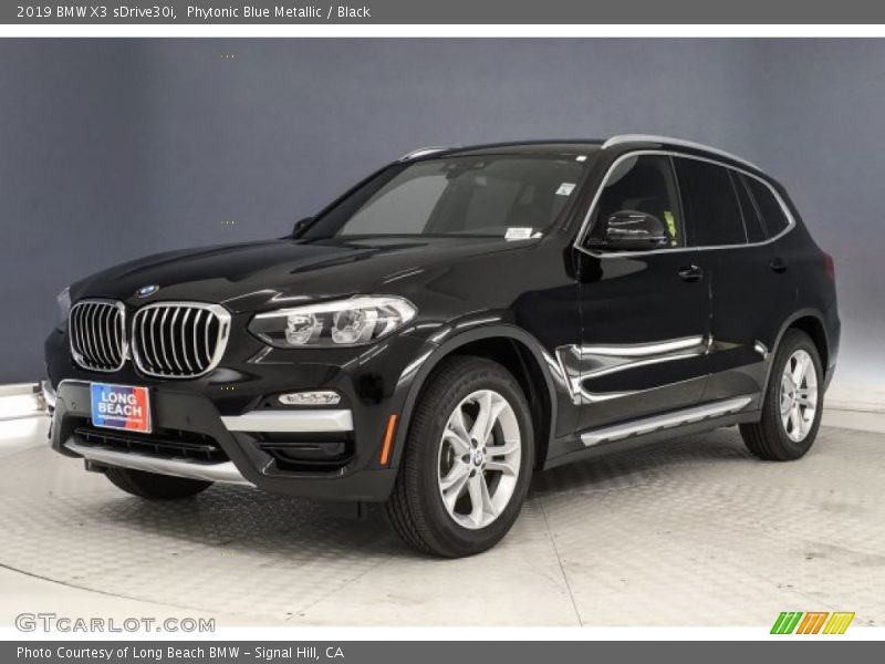 Phytonic Blue Metallic / Black 2019 BMW X3 sDrive30i