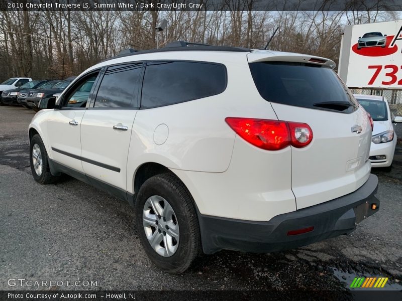 Summit White / Dark Gray/Light Gray 2010 Chevrolet Traverse LS