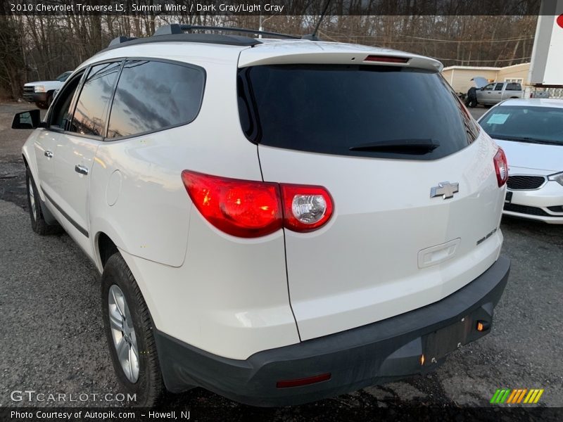 Summit White / Dark Gray/Light Gray 2010 Chevrolet Traverse LS