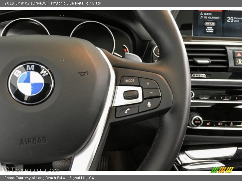 Phytonic Blue Metallic / Black 2019 BMW X3 sDrive30i