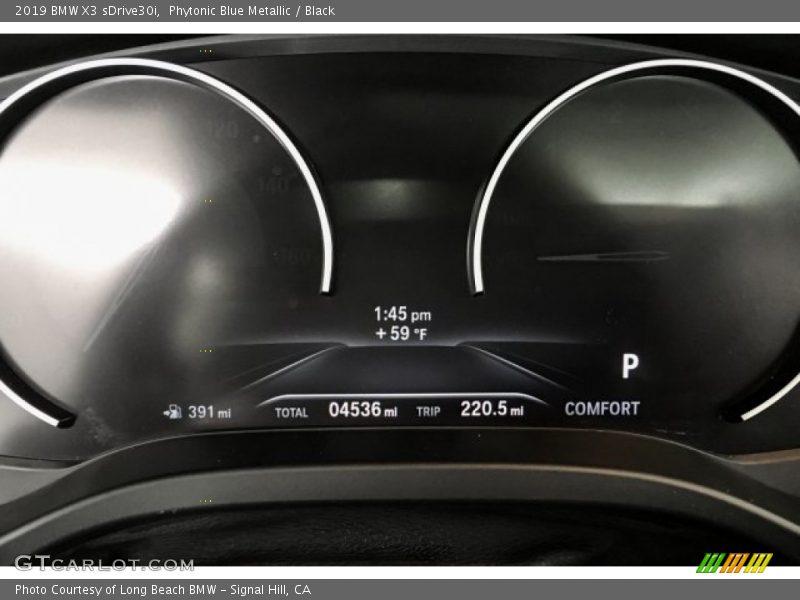 Phytonic Blue Metallic / Black 2019 BMW X3 sDrive30i