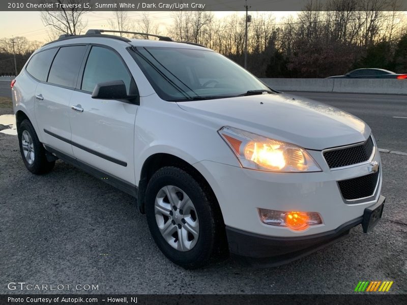 Summit White / Dark Gray/Light Gray 2010 Chevrolet Traverse LS