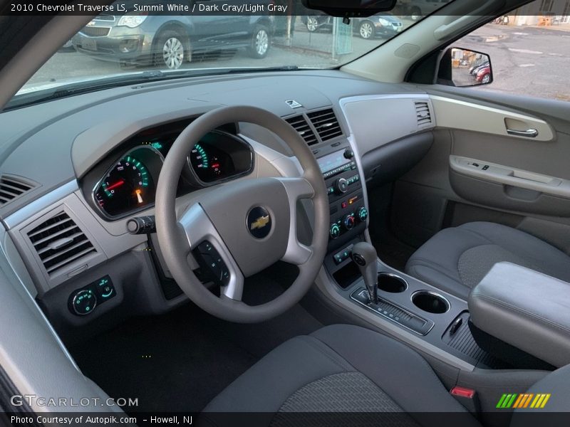 Summit White / Dark Gray/Light Gray 2010 Chevrolet Traverse LS