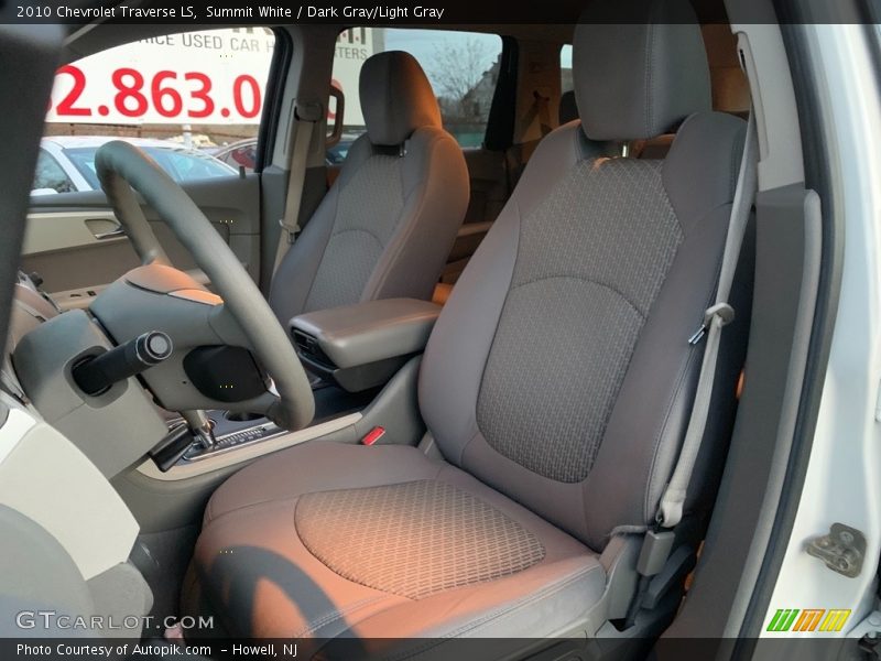 Summit White / Dark Gray/Light Gray 2010 Chevrolet Traverse LS