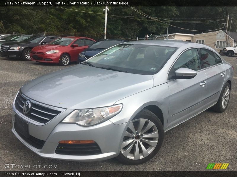 Reflex Silver Metallic / Black/Cornsilk Beige 2012 Volkswagen CC Sport