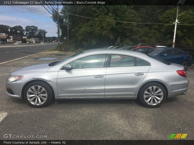 Reflex Silver Metallic / Black/Cornsilk Beige 2012 Volkswagen CC Sport