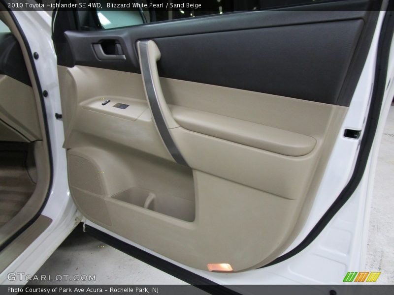 Blizzard White Pearl / Sand Beige 2010 Toyota Highlander SE 4WD