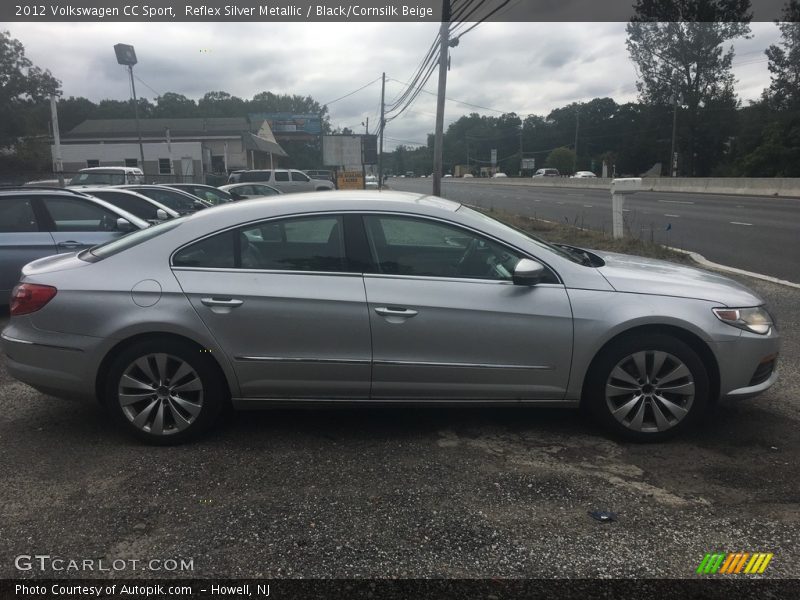 Reflex Silver Metallic / Black/Cornsilk Beige 2012 Volkswagen CC Sport