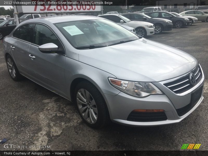 Reflex Silver Metallic / Black/Cornsilk Beige 2012 Volkswagen CC Sport