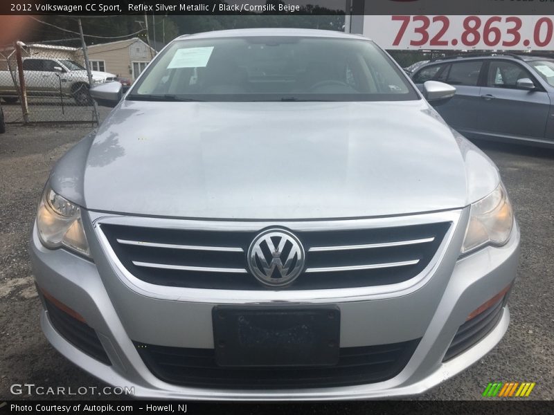 Reflex Silver Metallic / Black/Cornsilk Beige 2012 Volkswagen CC Sport