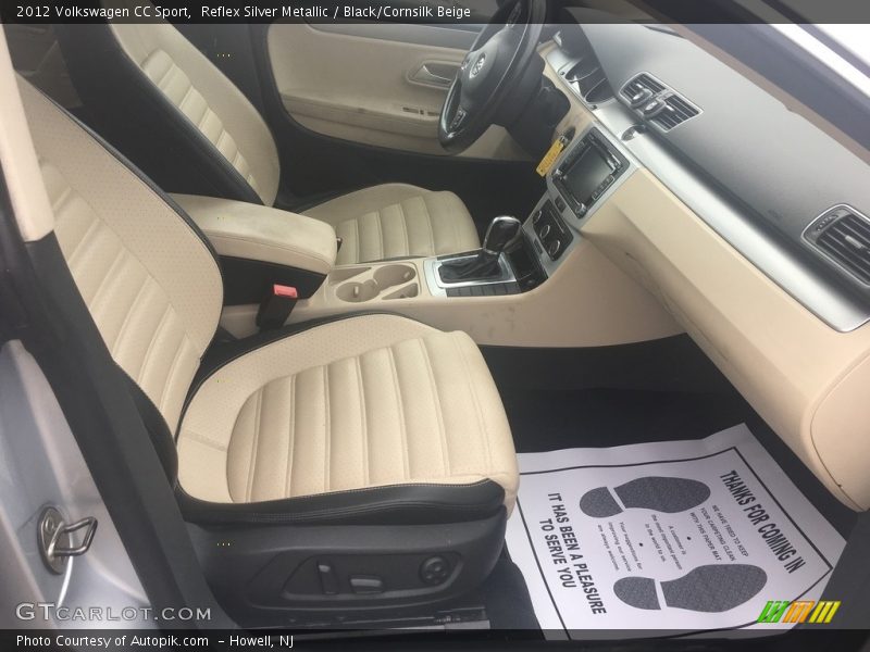 Reflex Silver Metallic / Black/Cornsilk Beige 2012 Volkswagen CC Sport