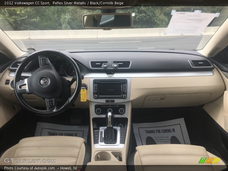 Reflex Silver Metallic / Black/Cornsilk Beige 2012 Volkswagen CC Sport