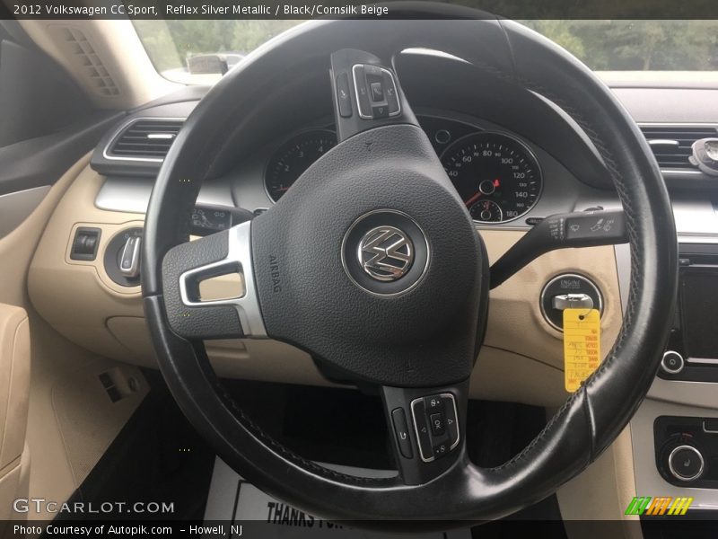 Reflex Silver Metallic / Black/Cornsilk Beige 2012 Volkswagen CC Sport