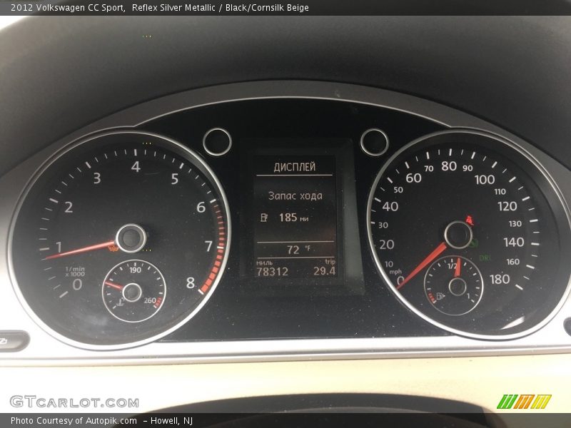 Reflex Silver Metallic / Black/Cornsilk Beige 2012 Volkswagen CC Sport