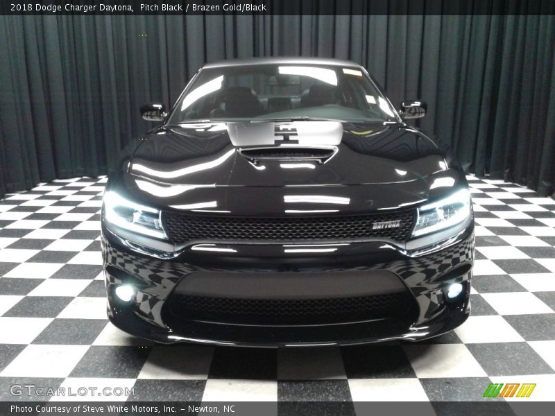 Pitch Black / Brazen Gold/Black 2018 Dodge Charger Daytona