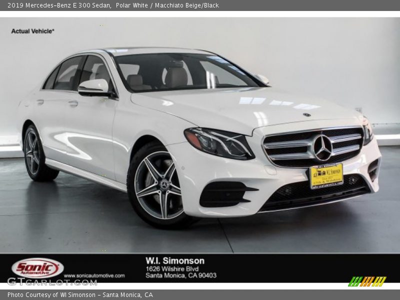 Polar White / Macchiato Beige/Black 2019 Mercedes-Benz E 300 Sedan