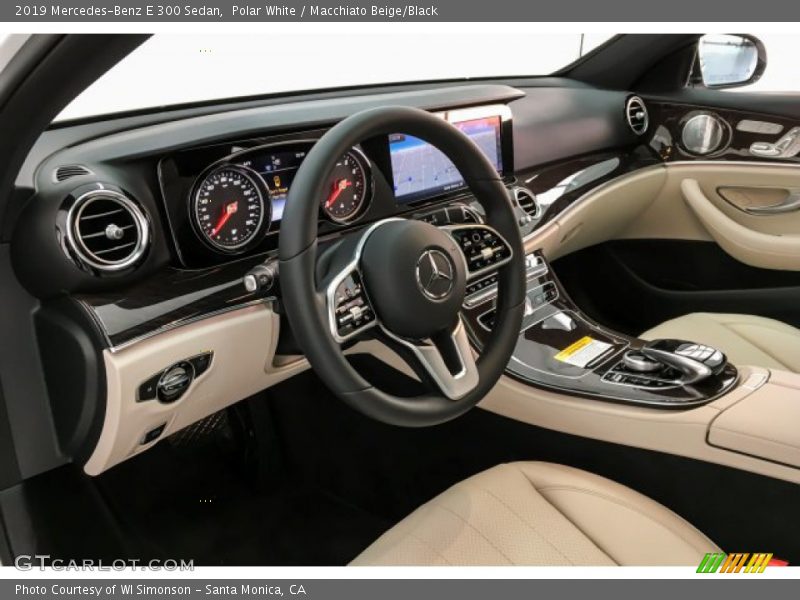 Polar White / Macchiato Beige/Black 2019 Mercedes-Benz E 300 Sedan