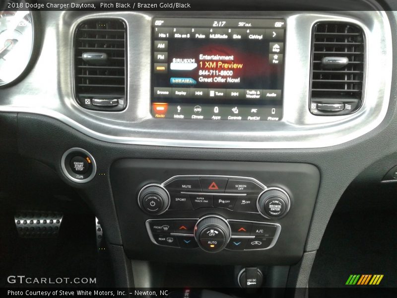 Pitch Black / Brazen Gold/Black 2018 Dodge Charger Daytona