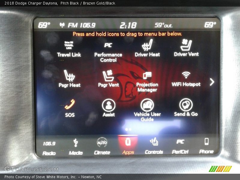 Pitch Black / Brazen Gold/Black 2018 Dodge Charger Daytona