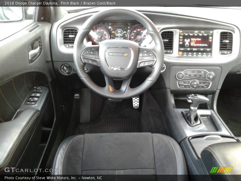 Pitch Black / Brazen Gold/Black 2018 Dodge Charger Daytona