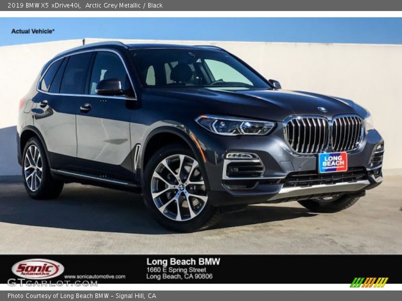 Arctic Grey Metallic / Black 2019 BMW X5 xDrive40i