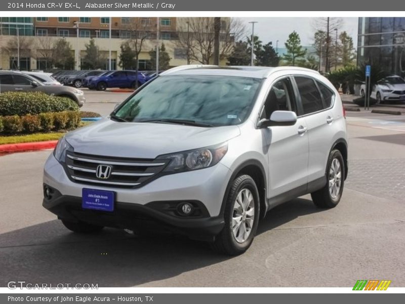 Alabaster Silver Metallic / Gray 2014 Honda CR-V EX-L