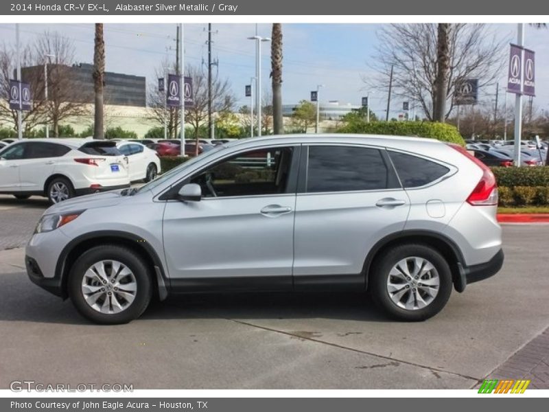 Alabaster Silver Metallic / Gray 2014 Honda CR-V EX-L