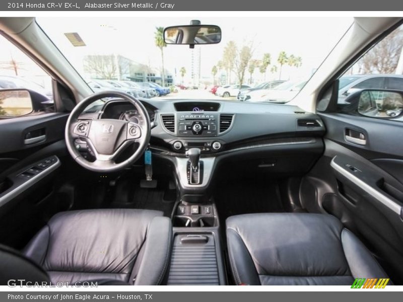 Alabaster Silver Metallic / Gray 2014 Honda CR-V EX-L